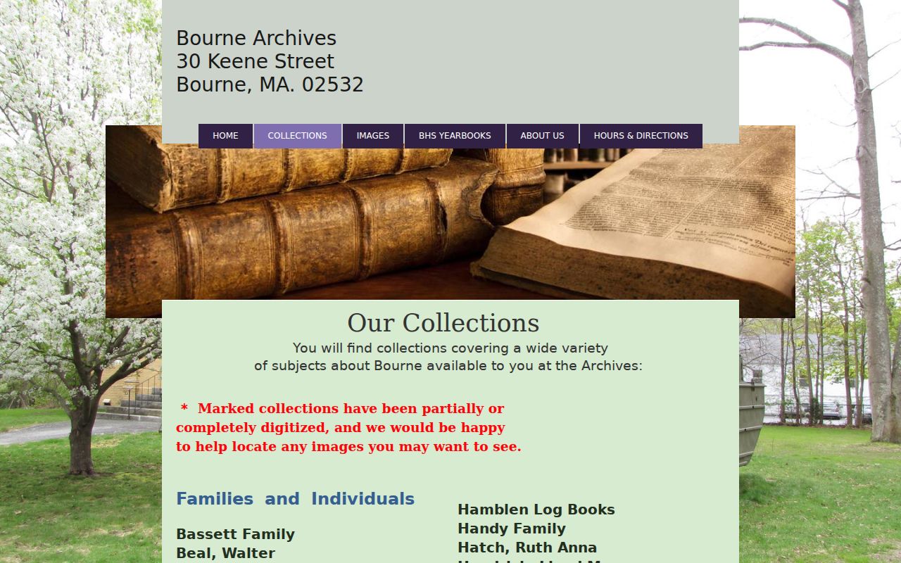 Bourne city directory companion records in Bourne Archives collections