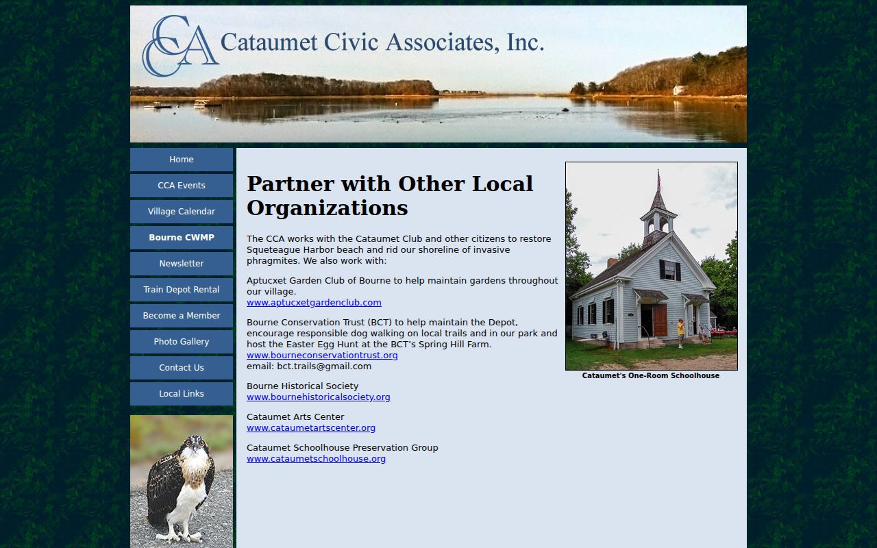 Bourne neighbor community links at Cataumet Civic Associates