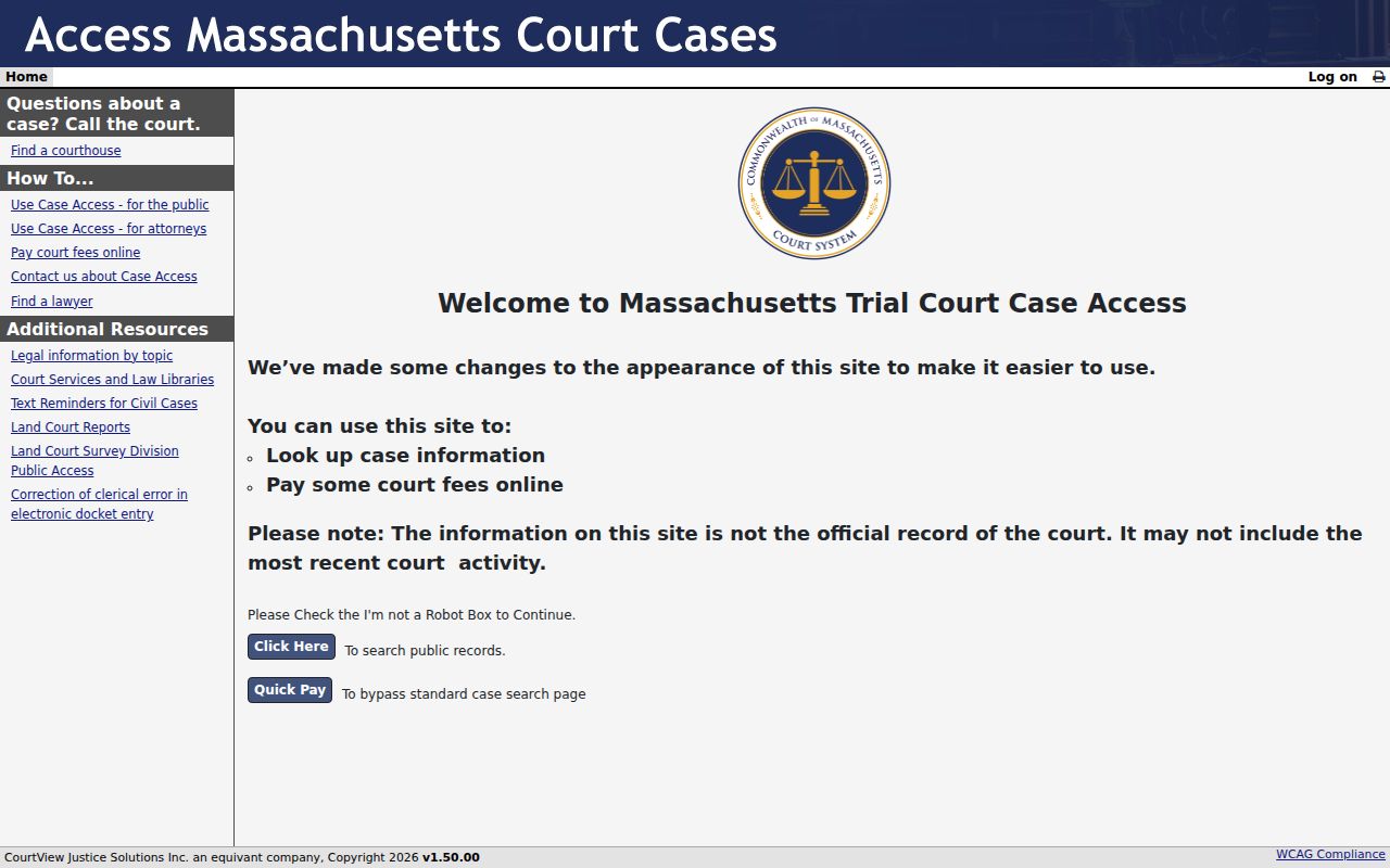Bourne resident lookup MassCourts public court search gateway