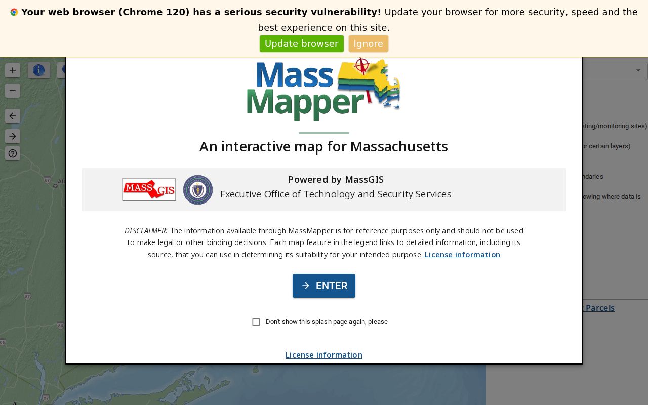 Bourne neighbors parcel layers in MassMapper